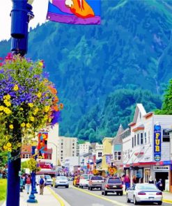 Downtown Juneau Alaska paint by numbers