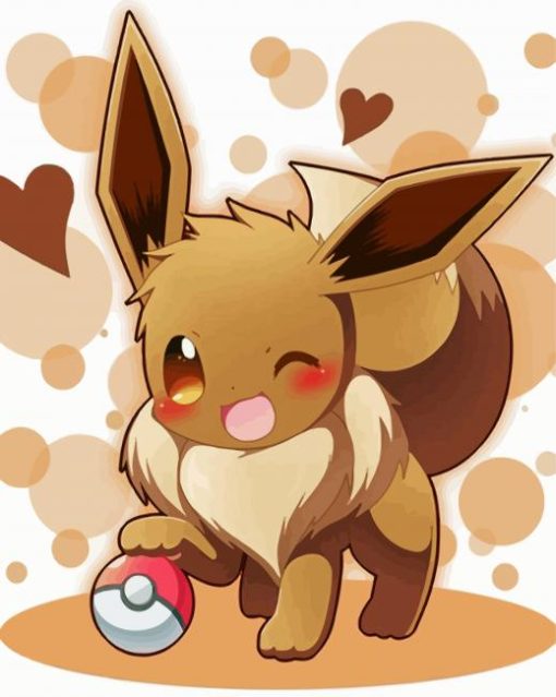 Eevee Pokemon Anime Paint by numbers