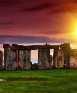 England Stonehenge At Sunset paint by numbers