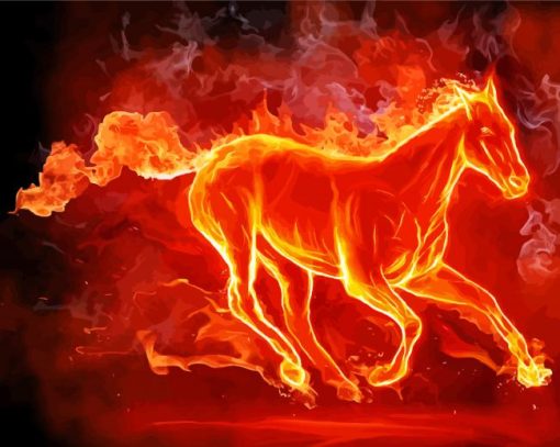 Fire Horse Art paint by numbers