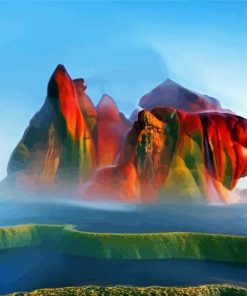 Fly Geyser Nevada paint by numbers