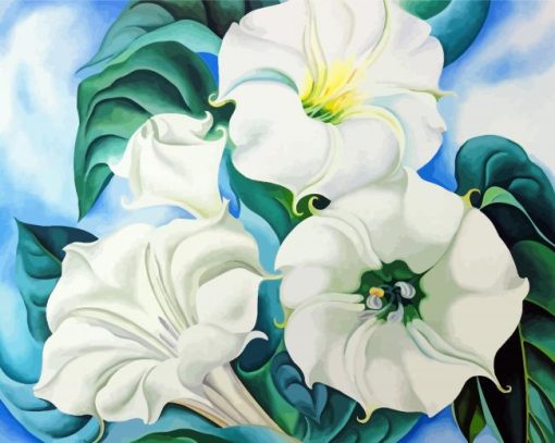 Georgia O Keeffe Jimson Weed paint by numbers