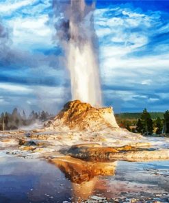 Geyser Wyoming paint by numbers