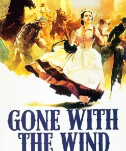 Gone With The Wind movie poster paint by numbers