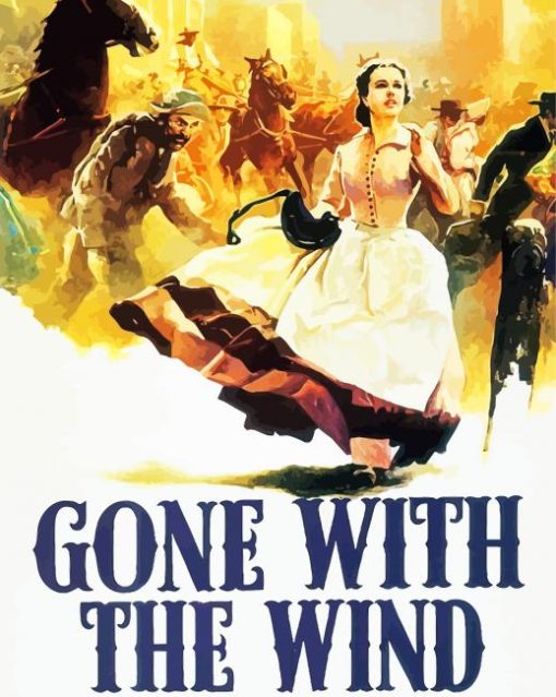 Gone With The Wind movie poster paint by numbers