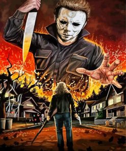 Halloween Michael Myers paint by numbers