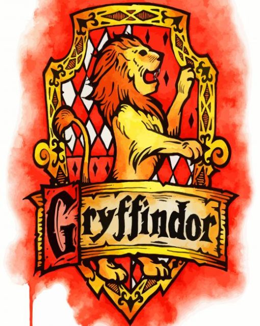 Hogwarts House Gryffindor paint by numbers