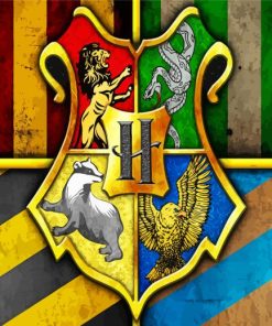 Hogwarts Houses Harry Potter paint by numbers