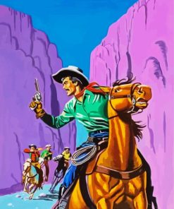 Illustration Mexican Cowboys Paint by numbers