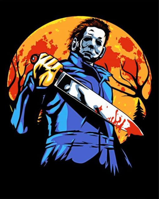 Illustration Michael Myers Paint by numbers