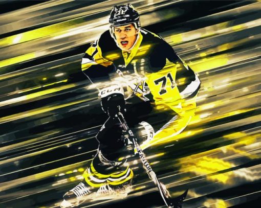 Illustration Evgeni Malkin Art paint by numbers