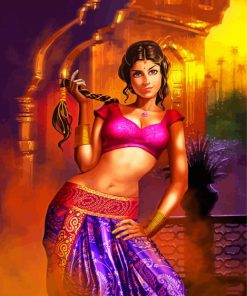 Indian Princess art paint by numbers