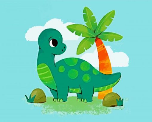 Little Dinosaur Baby paint by numbers