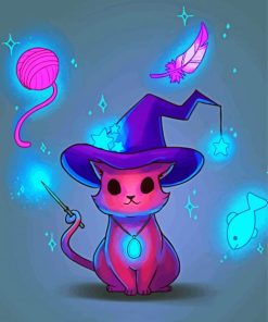 Magic Cat Art paint by numbers