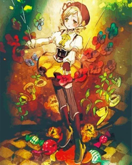 Mami Tomoe Madoka paint by numbers