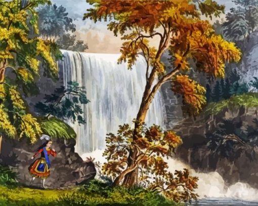 Minnehaha falls paint by numbers