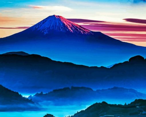 Mount Fuji paint by numbers