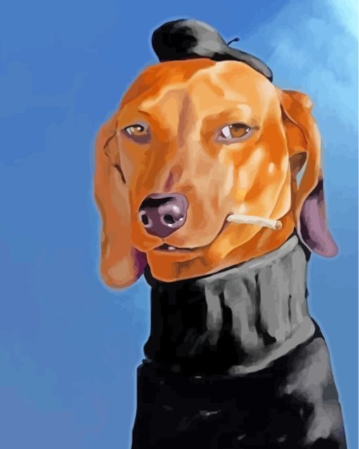 Mr Dachshund Dog Paint by number