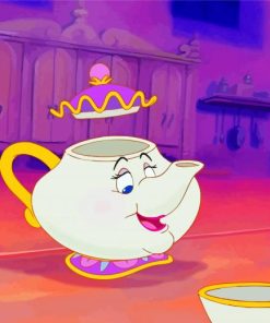 Mrs Potts Beauty And the beast Paint by numbers