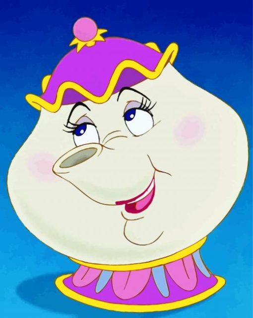 Mrs Potts Disney Character paint by numbers