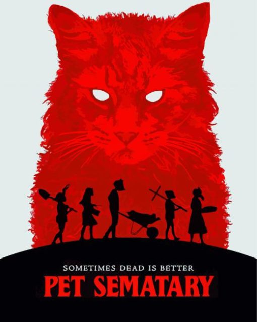 Pet Sematary Horror Film Poster Paint by numbers