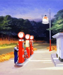 Petrol Pump Art paint by numbers