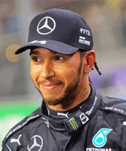 Race Car Driver Sir Lewis Hamilton paint by numbers