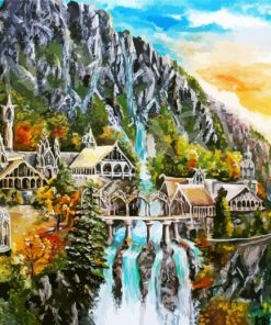 Rivendell Landscape Art paint by number