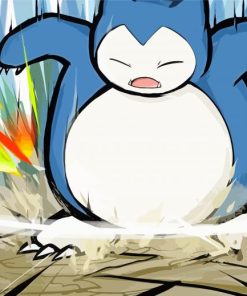 Snorlax Pokemon paint by numbers