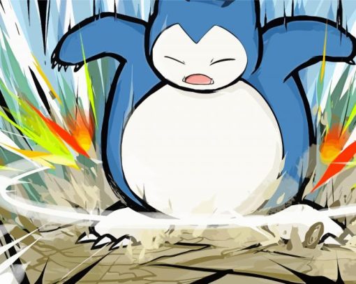 Snorlax Pokemon paint by numbers