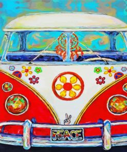 The Hippie Van paint by numbers