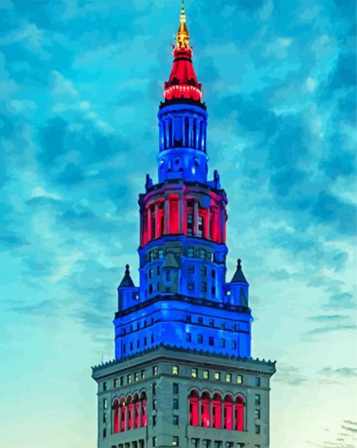 The Terminal Tower Residences Cleveland paint by numbers