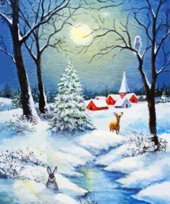 Winter Scene paint by numbers