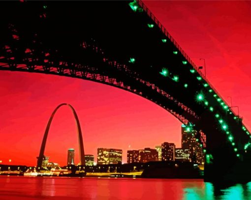 Arch St louis Missouri paint by numbers