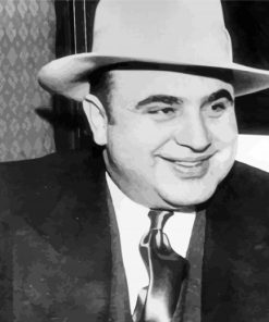 black and white Al Capone gangster paint by number