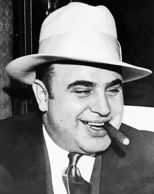 black and white Al Capone paint by numbers