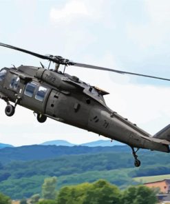 Black Hawk Helicopter Paint by numbers