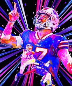 Buffalo Bills Josh Allen Art paint by numbers