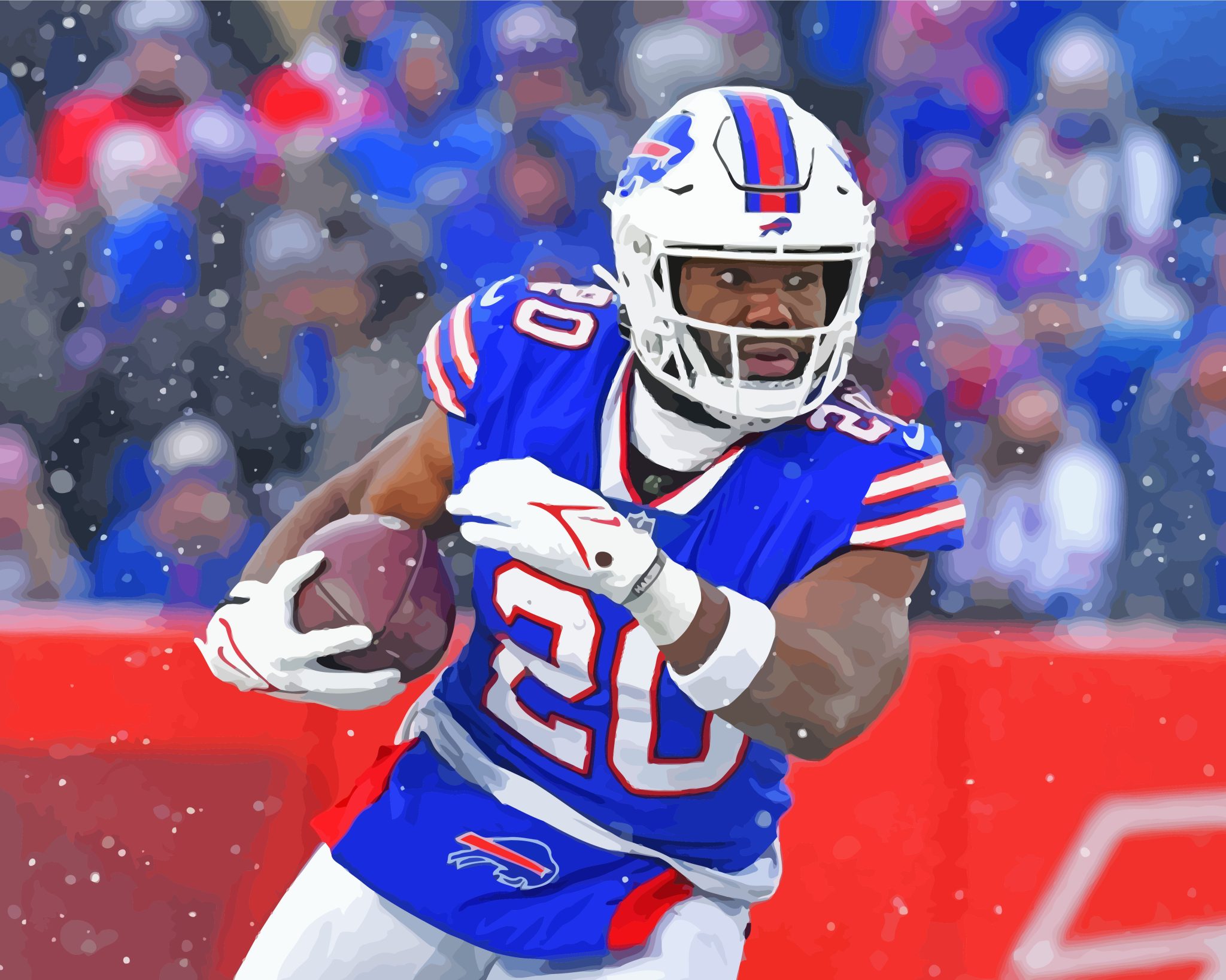 Buffalo Bills Player Sport paint by numbers