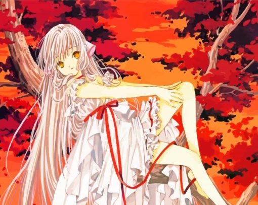 Chobits Anime Girl paint by numbers