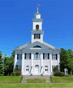 church in Amherst paint by numbers