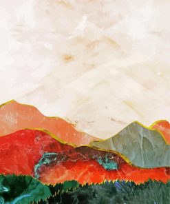 colorful Abstract mountain paint by numbers