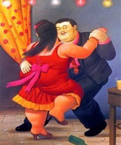 Couple Dancing Botero paint by numbers