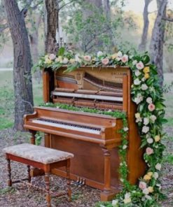 Flowers Blooming Piano Paint by numbers