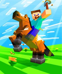 Horseman Minecraft paint by numbers