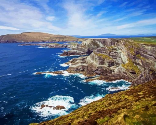 Ireland Ring Of Kerry Cliffs paint by numbers