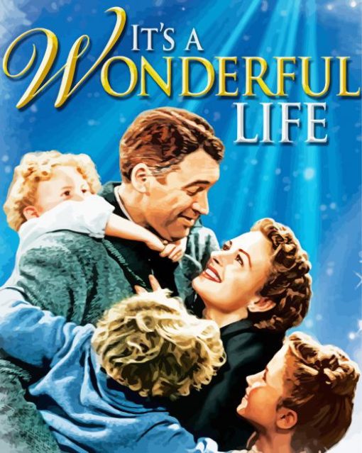 Its A Wonderful Life Film Poster paint by numbers