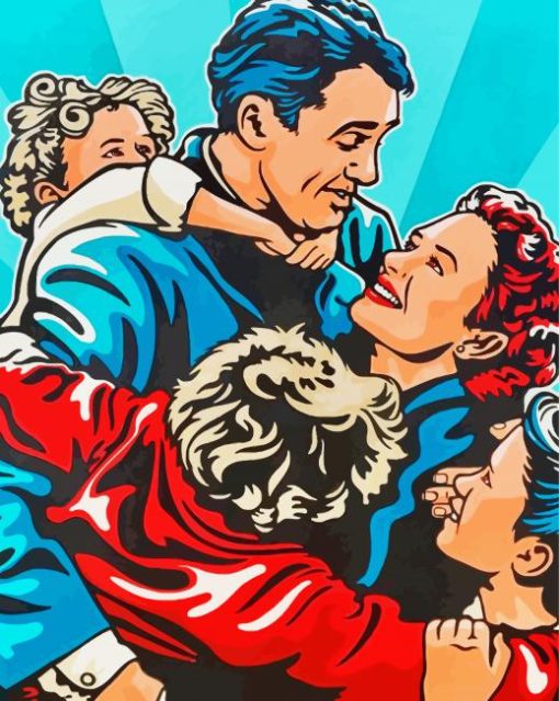 Its A Wonderful Life Pop Art Paint by numbers