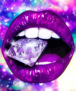 Lips With Diamond Paint by numbers