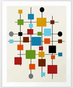 Mid Century Modern Art paint by numbers